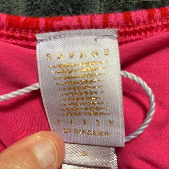 Savage X Fenty by Rihanna NWT rib sleep crop top pink size 3XL (20-22) - Picture 8 of 10